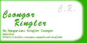 csongor ringler business card